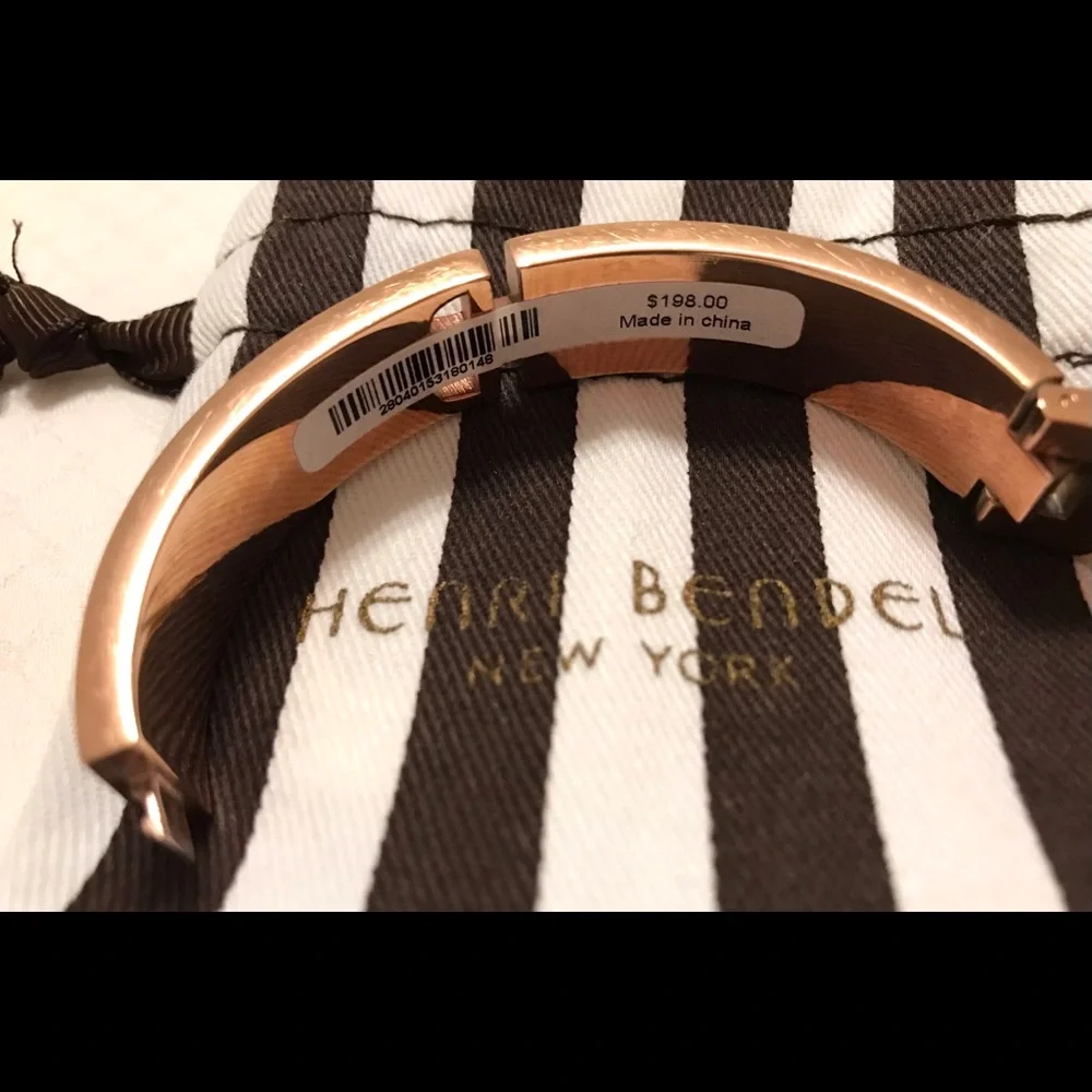💎HTF💎HENRI BENDEL Double Row Swarovski Bangle - Picture 9 of 10